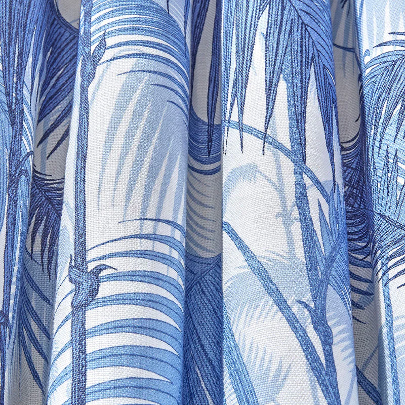 TESSUTO "Palm Jungle Linen Union Hyacinth on White" - The Contemporary - Cole & Son - Image 2