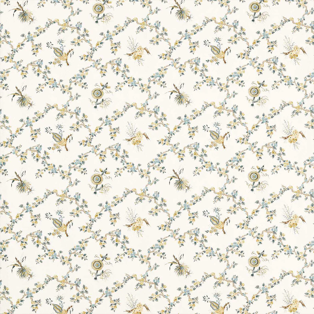 TESSUTO "TRELLIAGE CHAMOMILE/CHALK" - Giles Deacon - SANDERSON