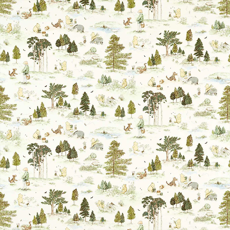 TESSUTO "WINNIE THE POOH MACARON GREEN" - Disney x HOME - Sanderson