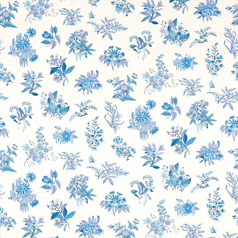 Tessuto “WOODLAND FLORAL LAPIS/AMETHYST/PEARL” | HARLEQUIN