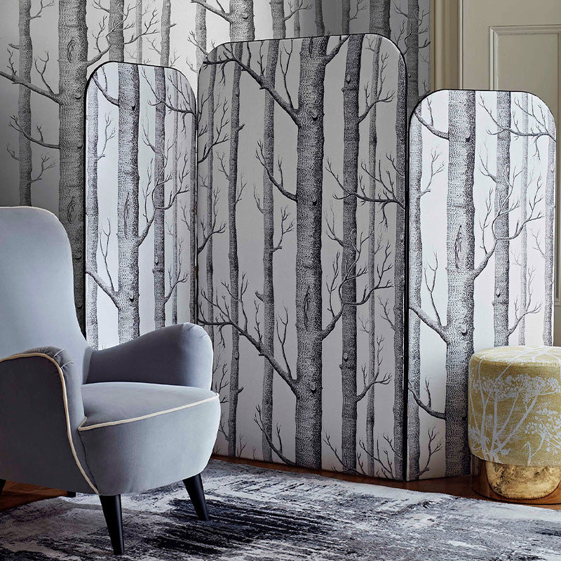 TESSUTO "Woods Linen Union Black on White" - The Contemporary - Cole & Son - Image 3